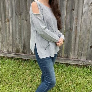 Cold Shoulder Long Sleeve Top